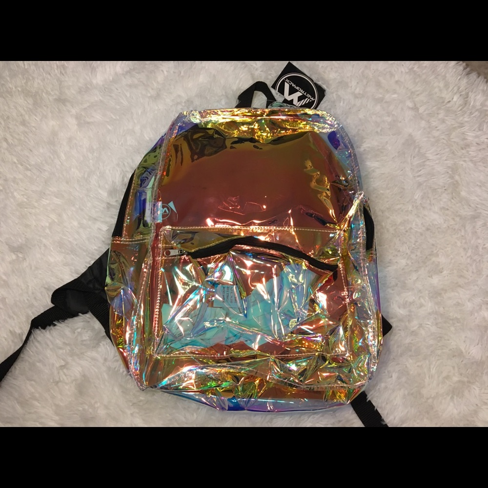 ⚡️ Gold Iridescent Clear Backpack NWT - Picture 8 of 8